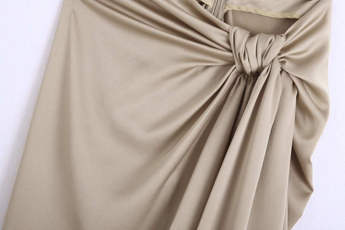 AGNES - Draped Midi Skirt