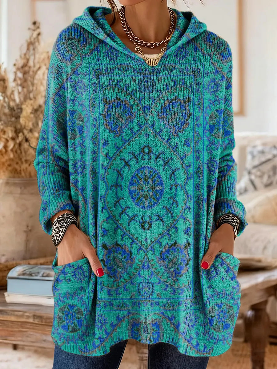 ALICE - Retro Print Hooded Tunic