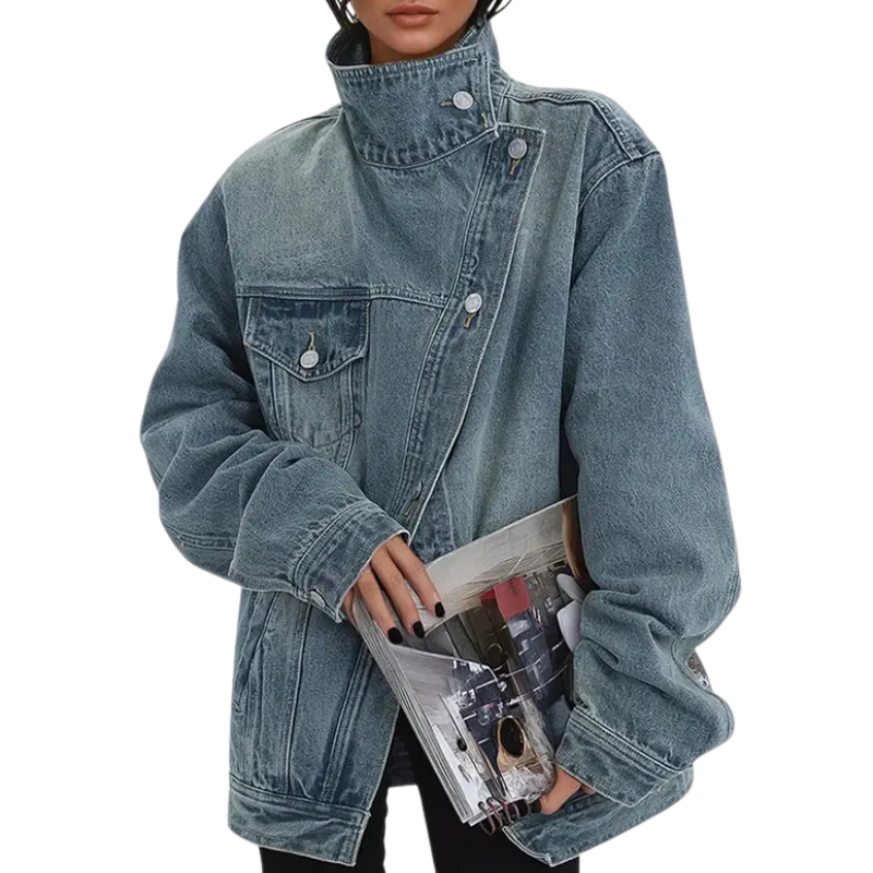 SKYE - Vintage Washed Asymmetric Jacket