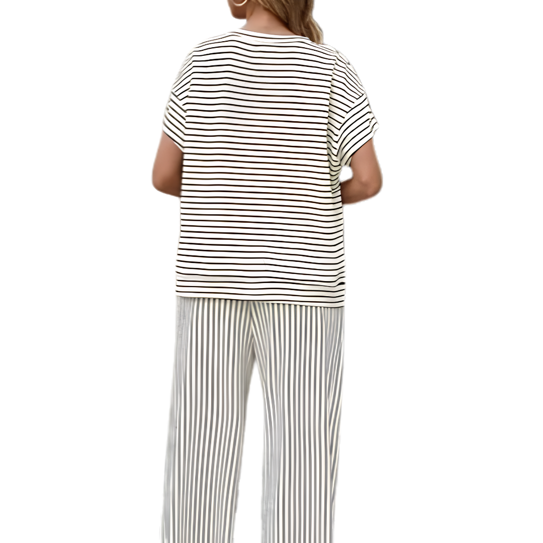 ROSA - Striped Lounge Two-Piece Set