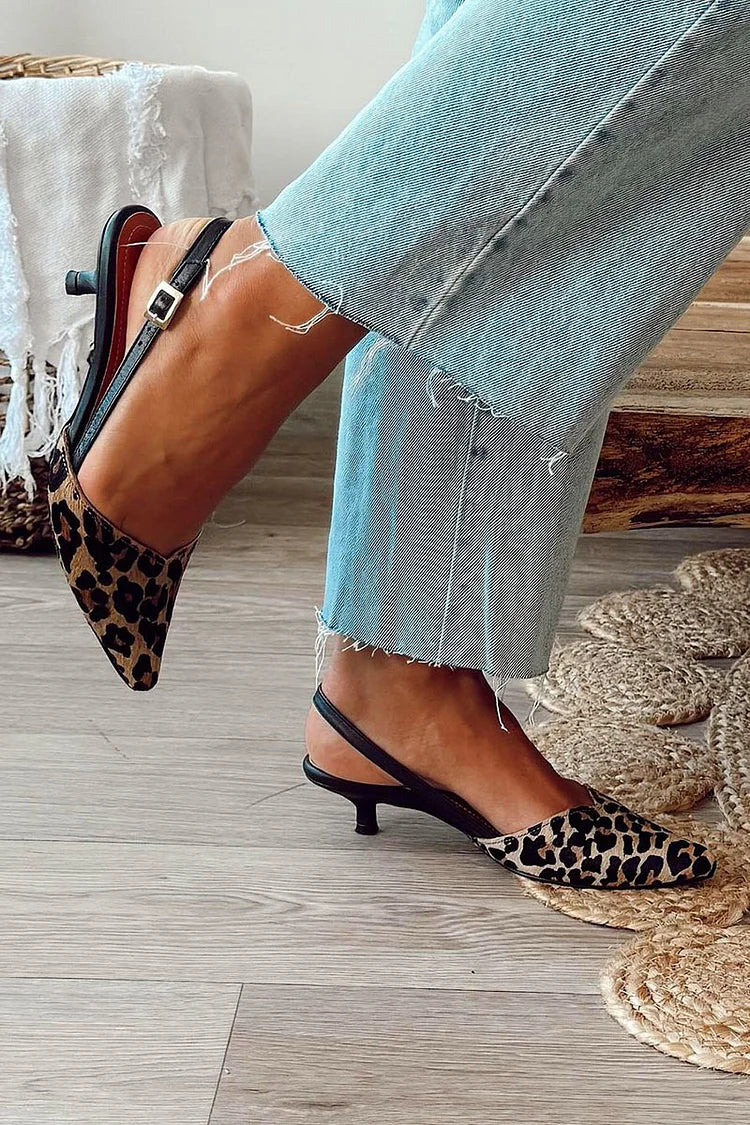 SASKIA - Slingback Animalier