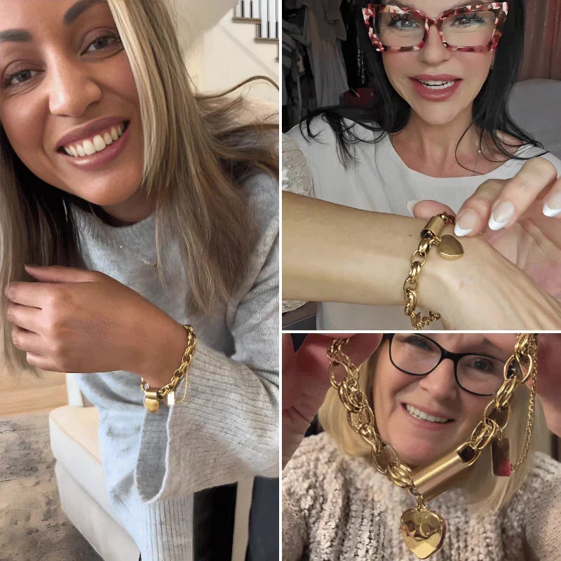 WILHELMINA - Chunky Heart Bracelet