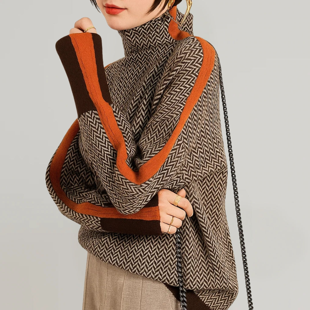 LOUISA - Pullover with High Collar