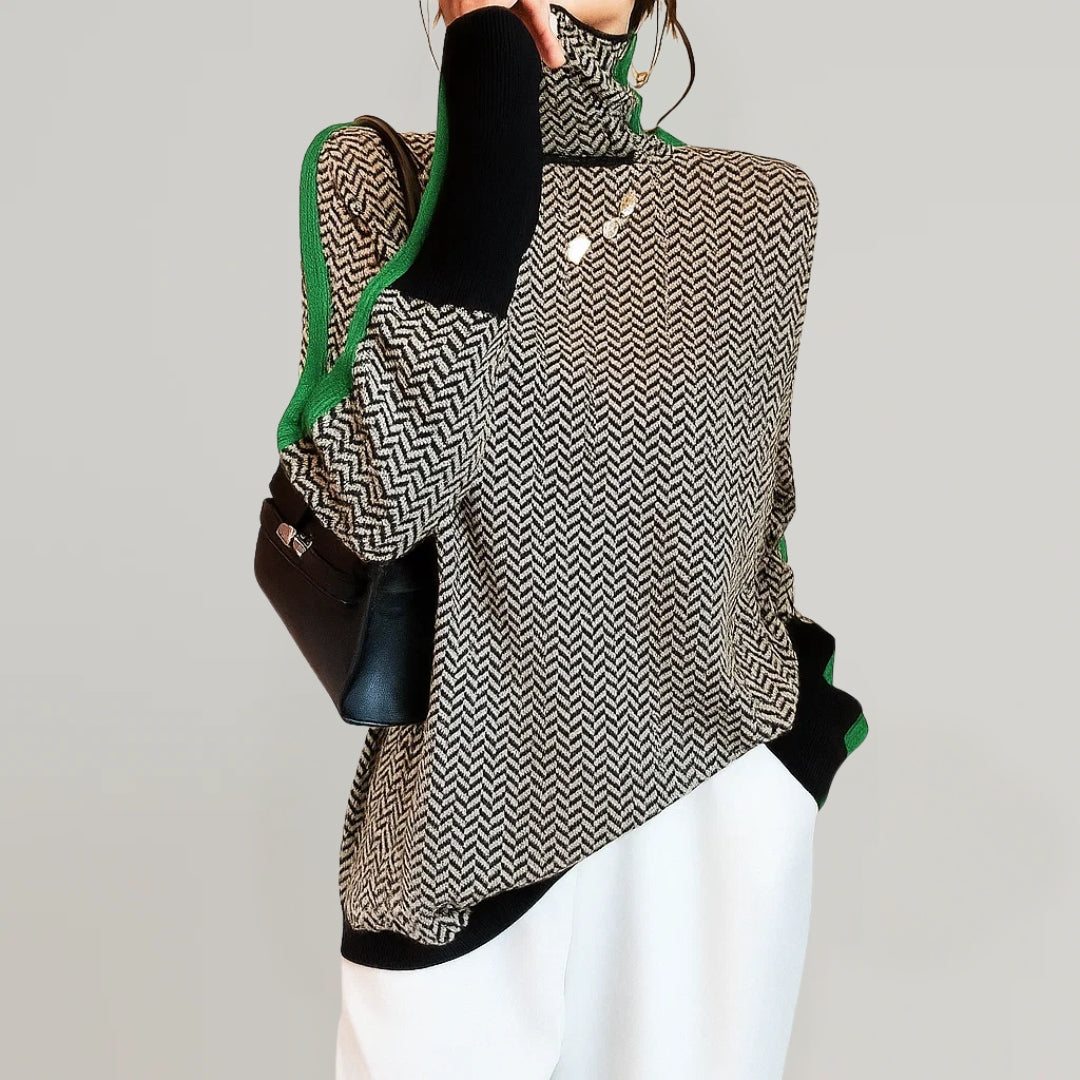 LOUISA - Pullover with High Collar