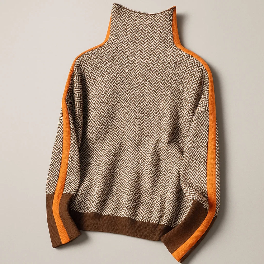 LOUISA - Pullover with High Collar