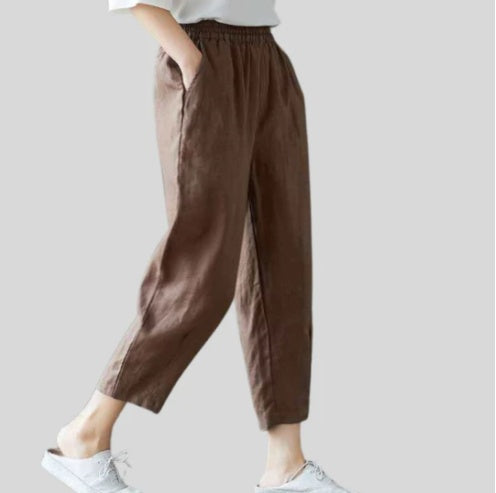 ELOISE - Cropped Cotton Trousers