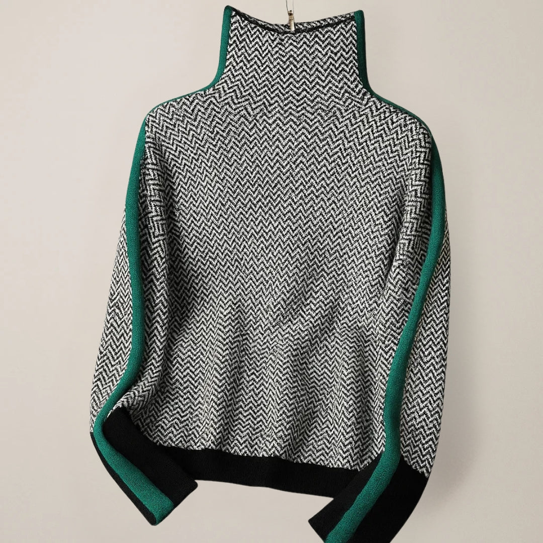 LOUISA - Pullover with High Collar
