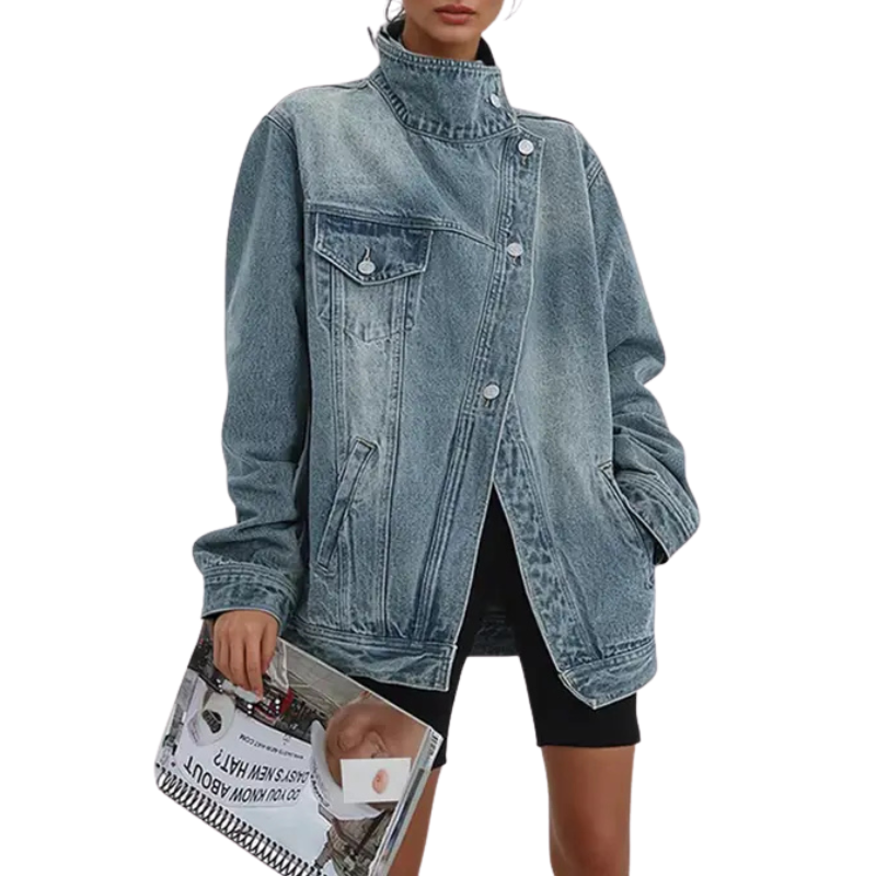 SKYE - Vintage Washed Asymmetric Jacket
