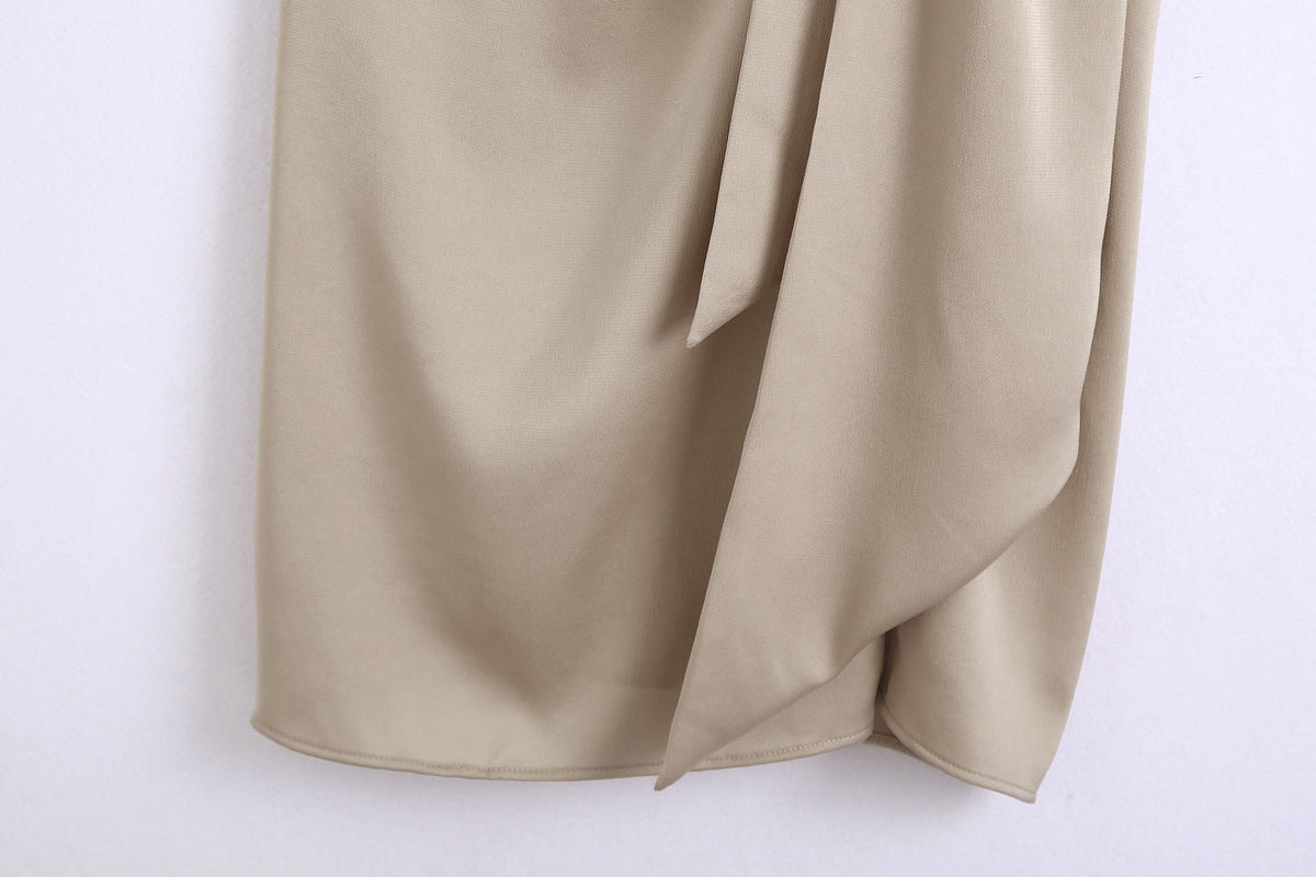 AGNES - Draped Midi Skirt