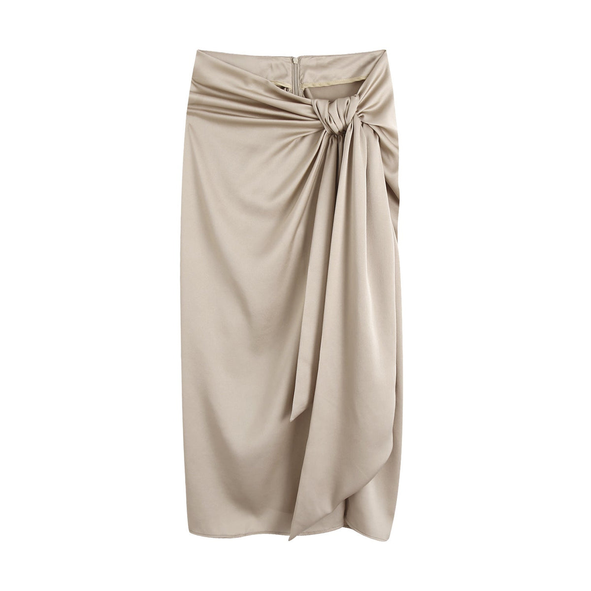 AGNES - Draped Midi Skirt
