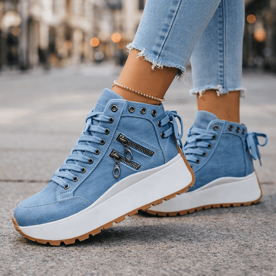 ERIN - Platform Lace-Up Trainers