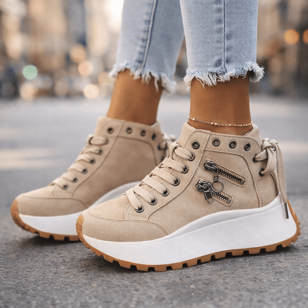 ERIN - Platform Lace-Up Trainers