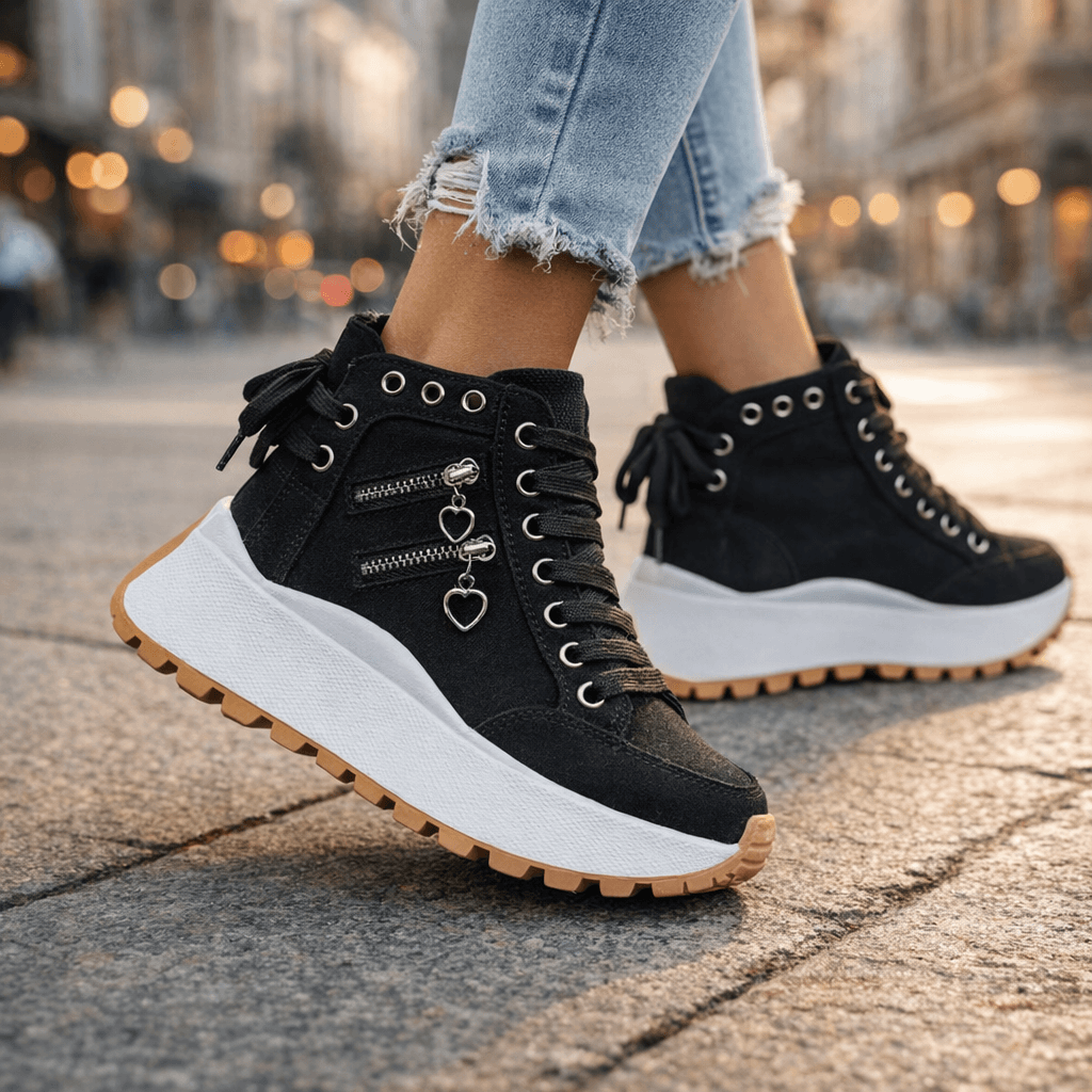 ERIN - Platform Lace-Up Trainers