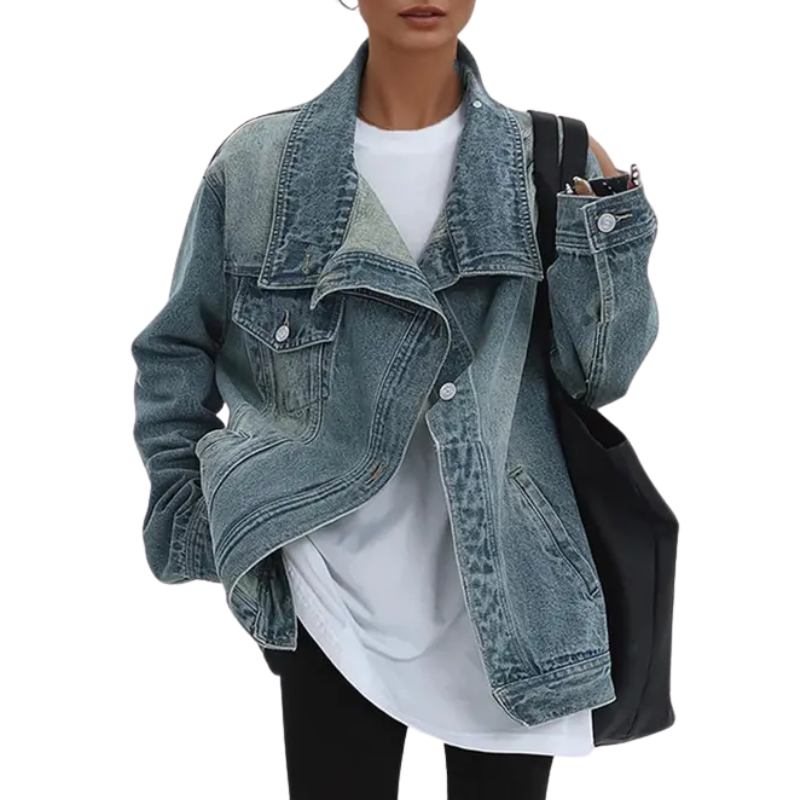 SKYE - Vintage Washed Asymmetric Jacket