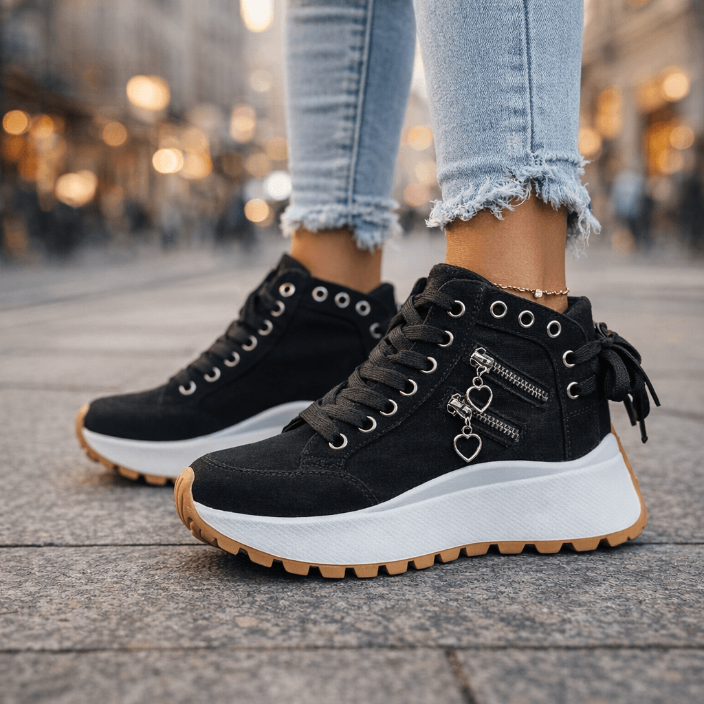 ERIN - Platform Lace-Up Trainers