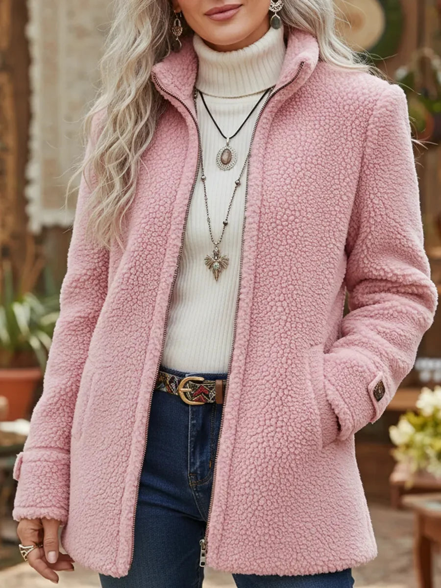 CARISSA - Full-Zip Lambswool-Feel Jacket