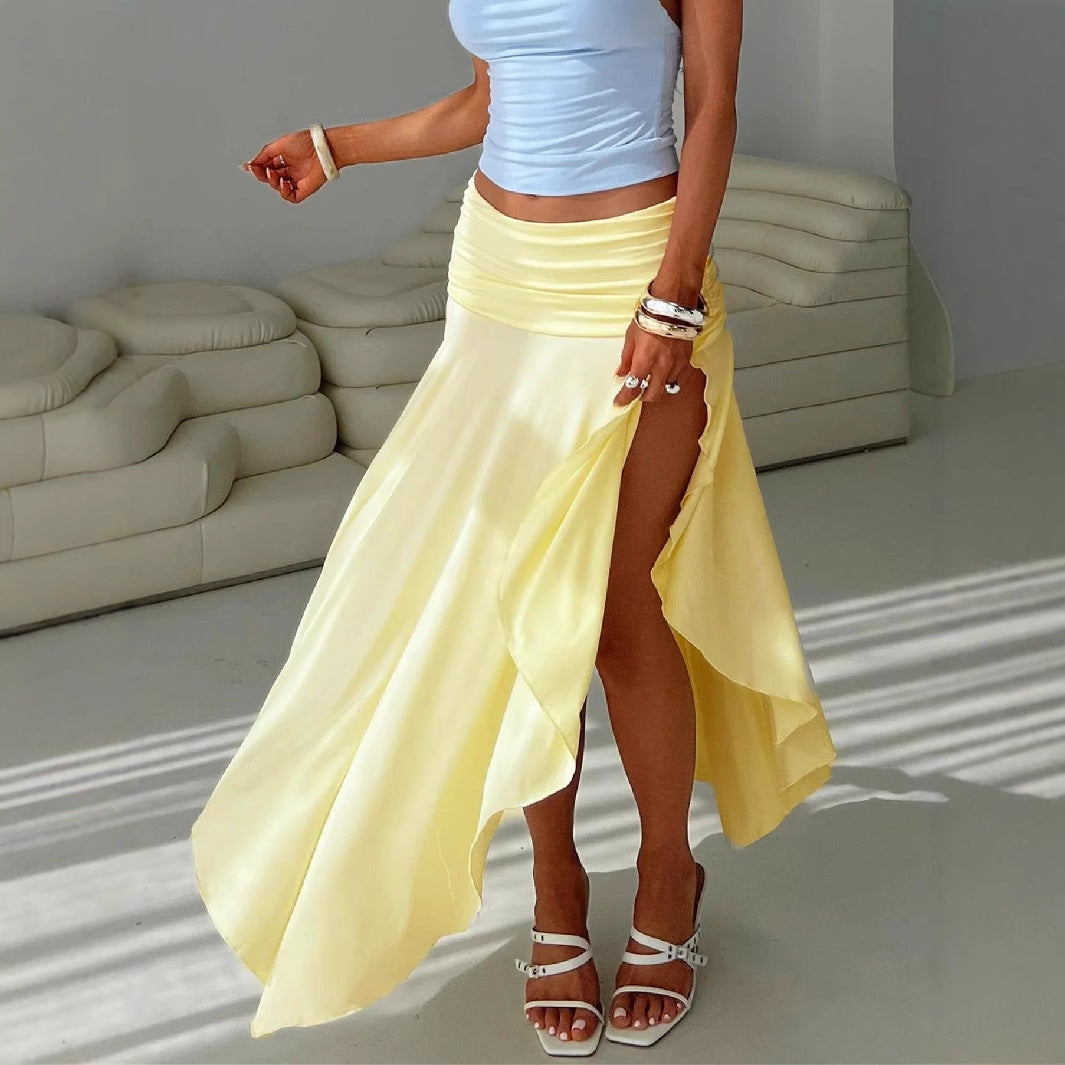 NOELLE - Asymmetrical Midi Skirt