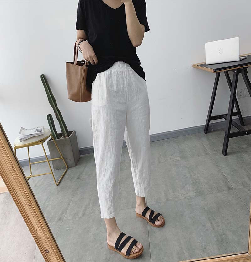 ELOISE - Cropped Cotton Trousers