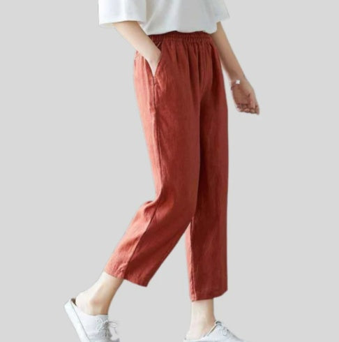 ELOISE - Cropped Cotton Trousers
