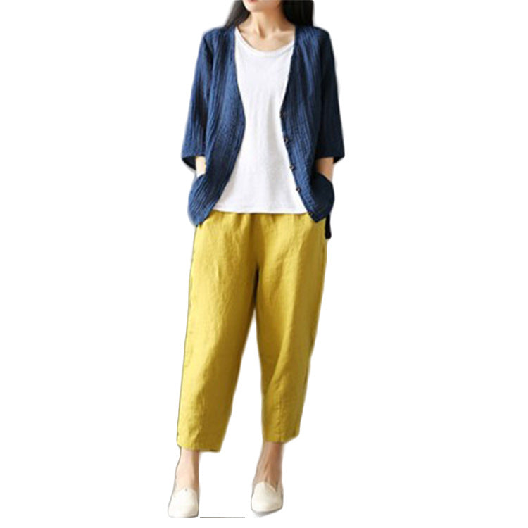 ELOISE - Cropped Cotton Trousers