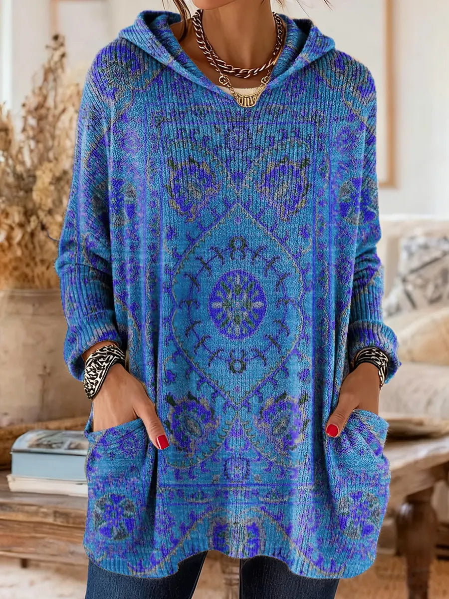 ALICE - Retro Print Hooded Tunic