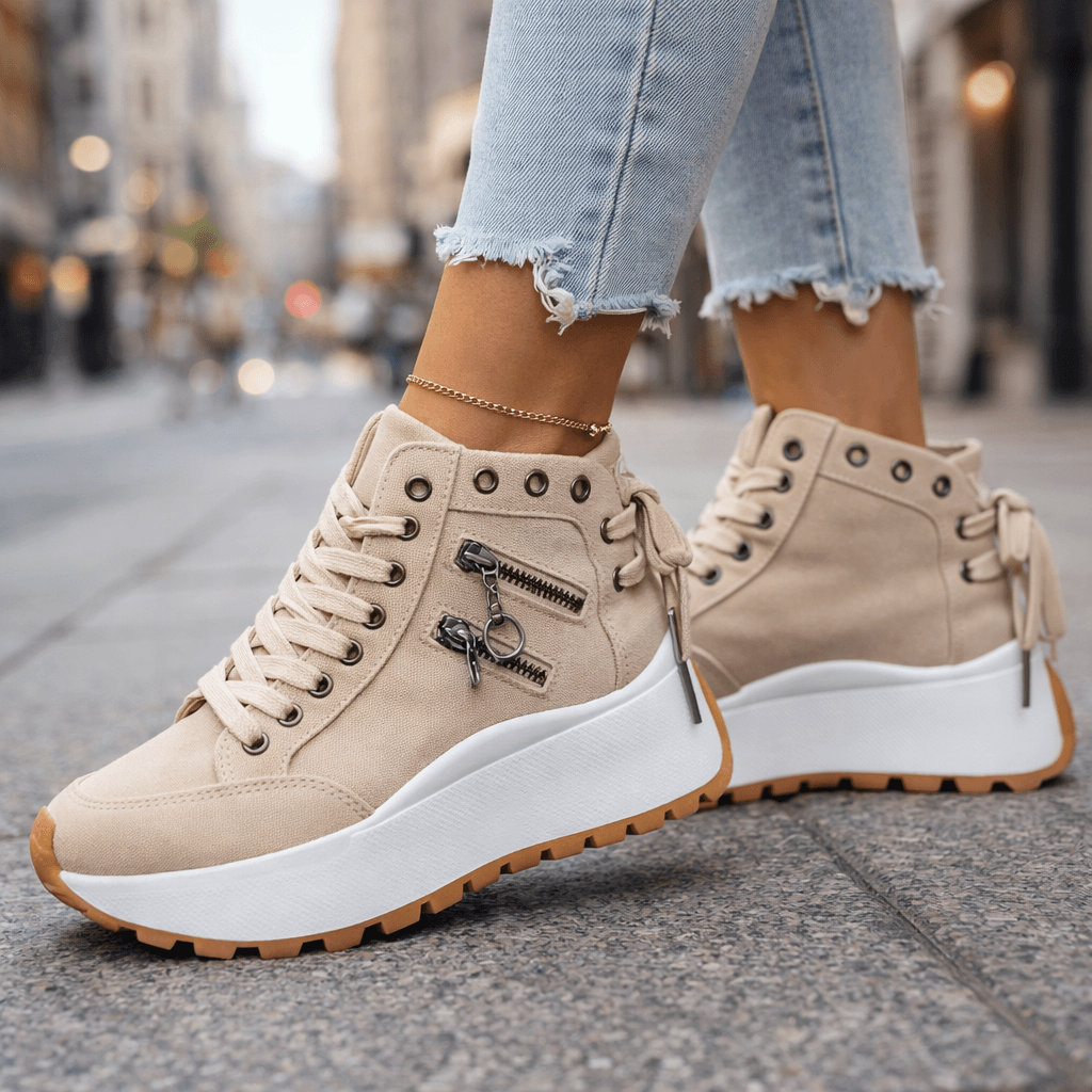 ERIN - Platform Lace-Up Trainers