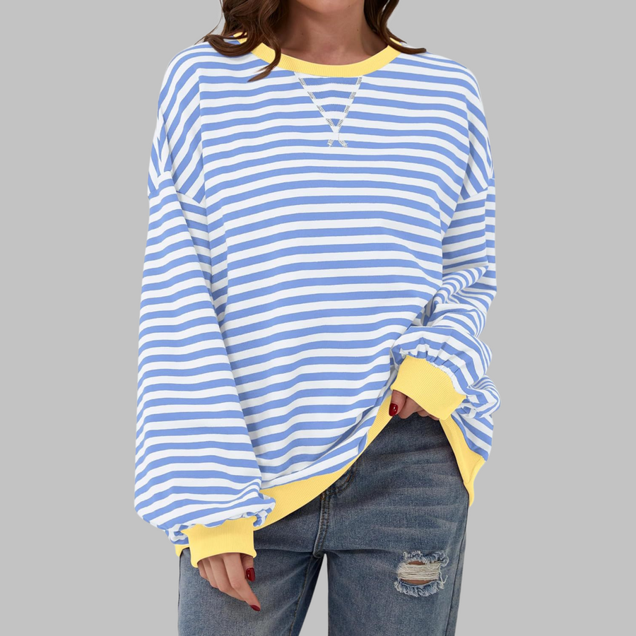 SYLVIE - Striped Round Neck Shirt