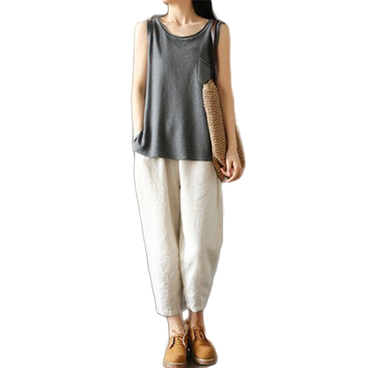 ELOISE - Cropped Cotton Trousers