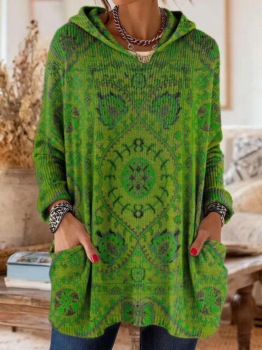 ALICE - Retro Print Hooded Tunic
