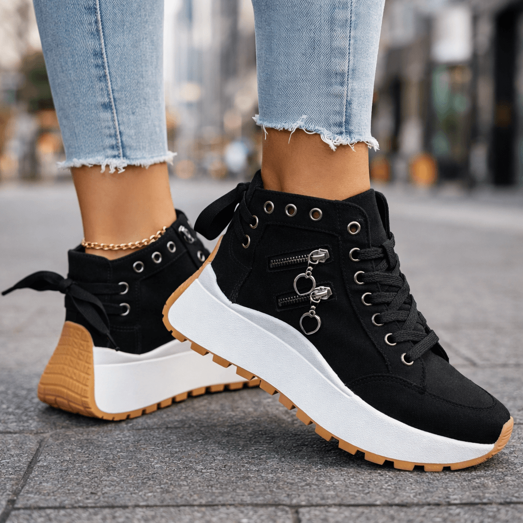 ERIN - Platform Lace-Up Trainers