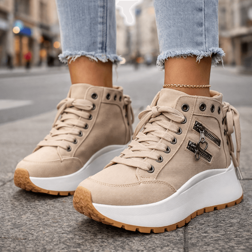 ERIN - Platform Lace-Up Trainers