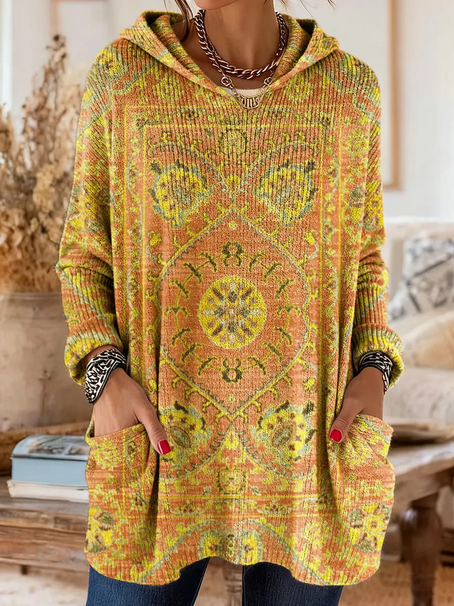 ALICE - Retro Print Hooded Tunic