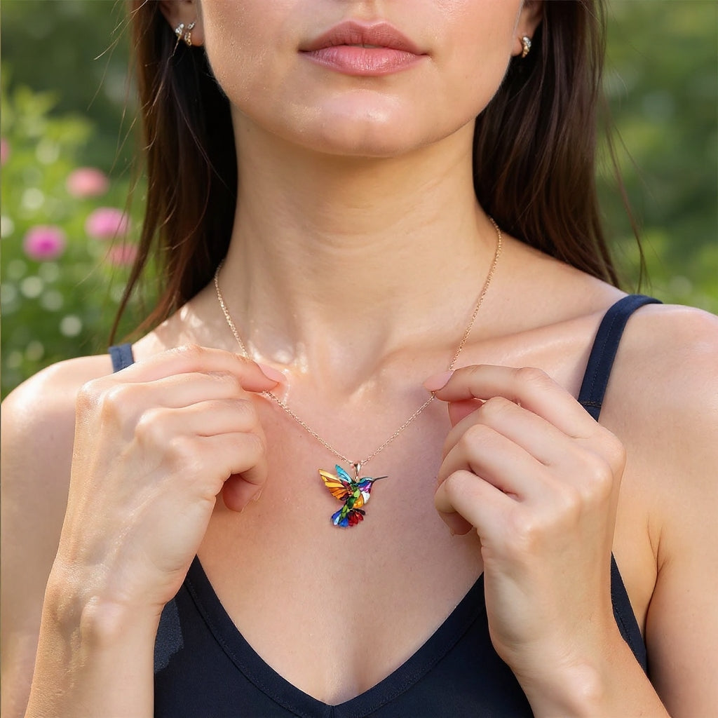 WREN - Hummingbird Necklace and Earrings