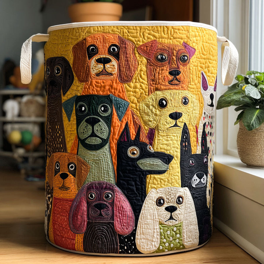 MAGGIE - Dog Print Laundry Basket