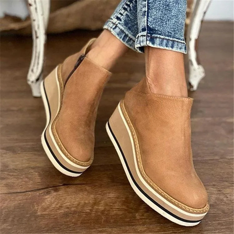KAMALA - Casual Wedge Ankle Boots