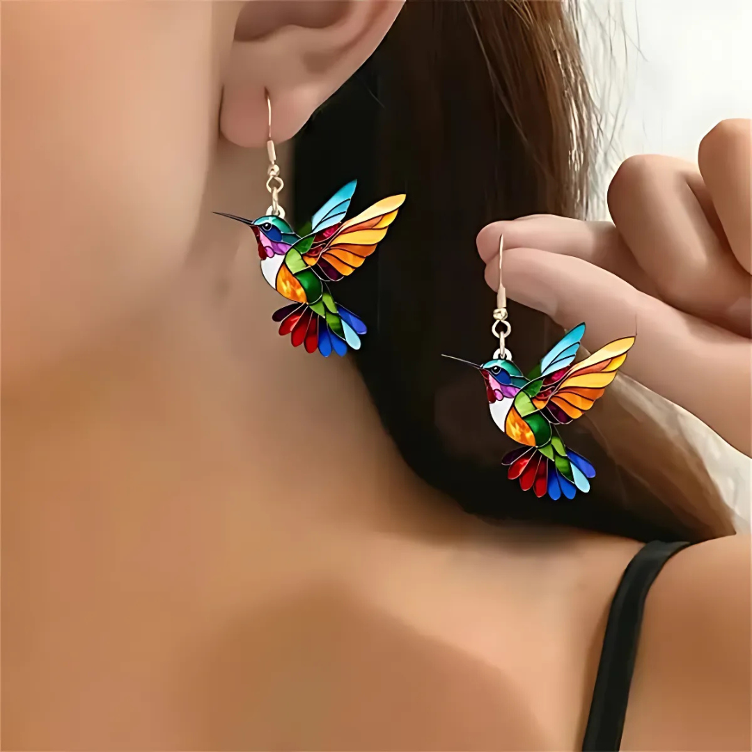 WREN - Hummingbird Necklace and Earrings