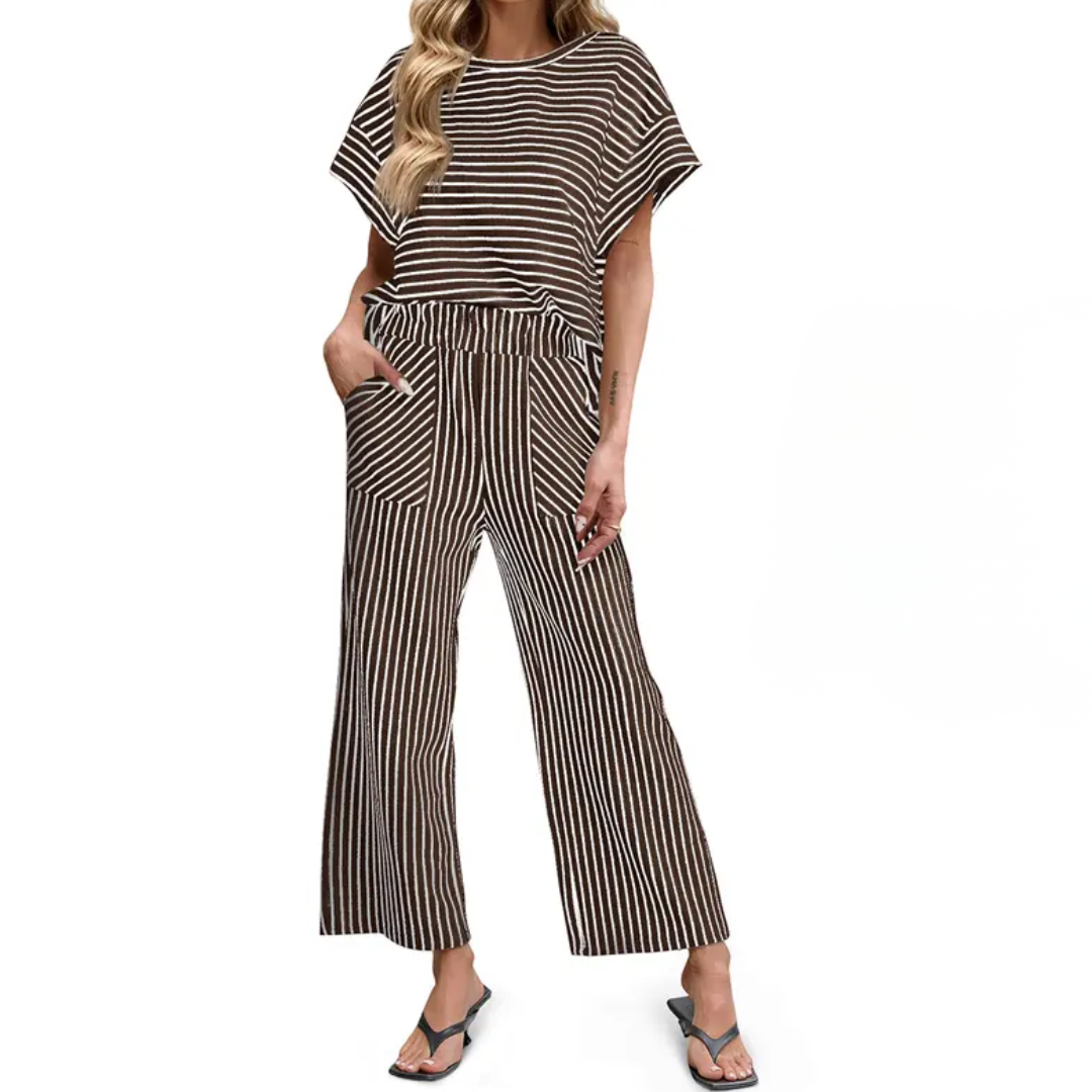 ROSA - Striped Lounge Two-Piece Set