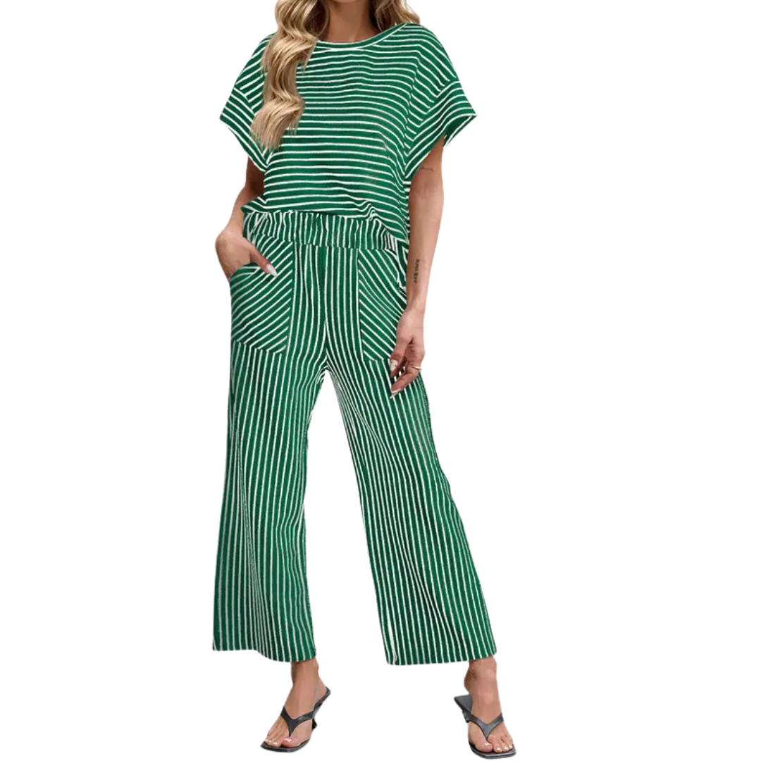 ROSA - Striped Lounge Two-Piece Set