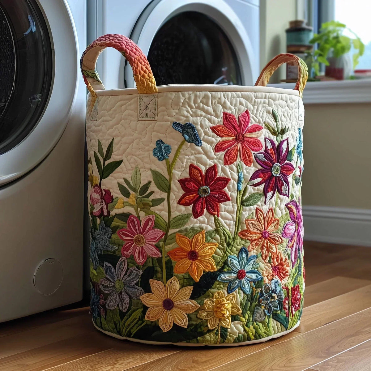 ROSIE - Hand-Quilted Sheep Laundry Basket