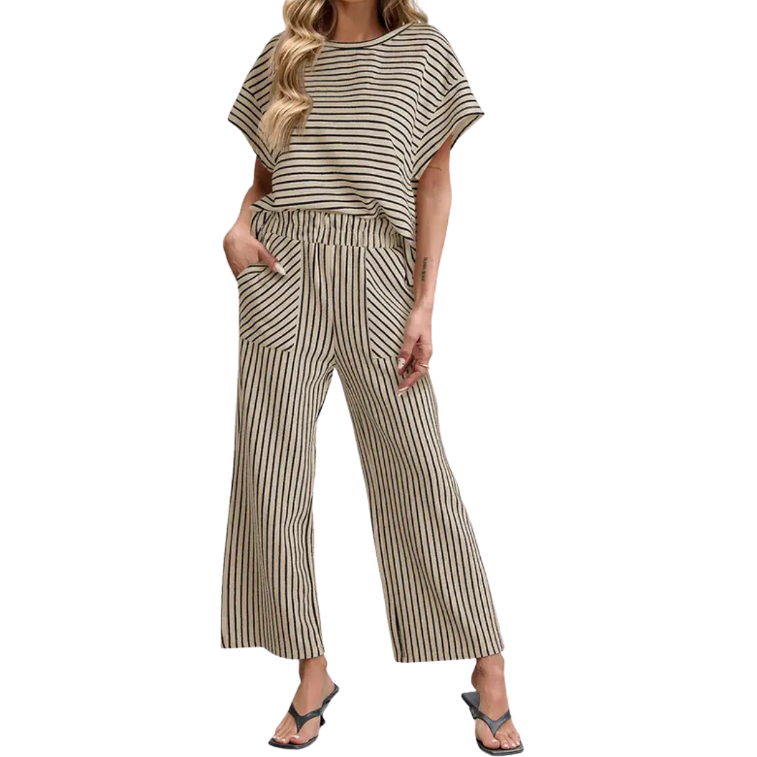 ROSA - Striped Lounge Two-Piece Set