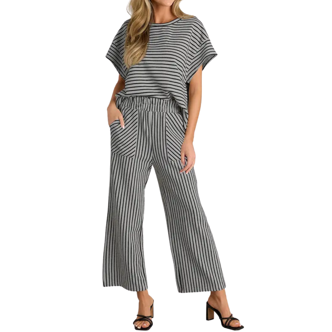 ROSA - Striped Lounge Two-Piece Set
