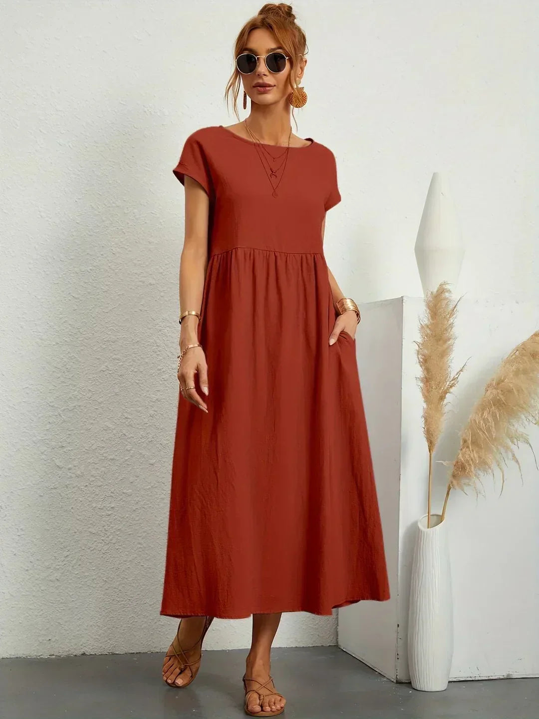 GABRIELLE - Flowing Midi Dress