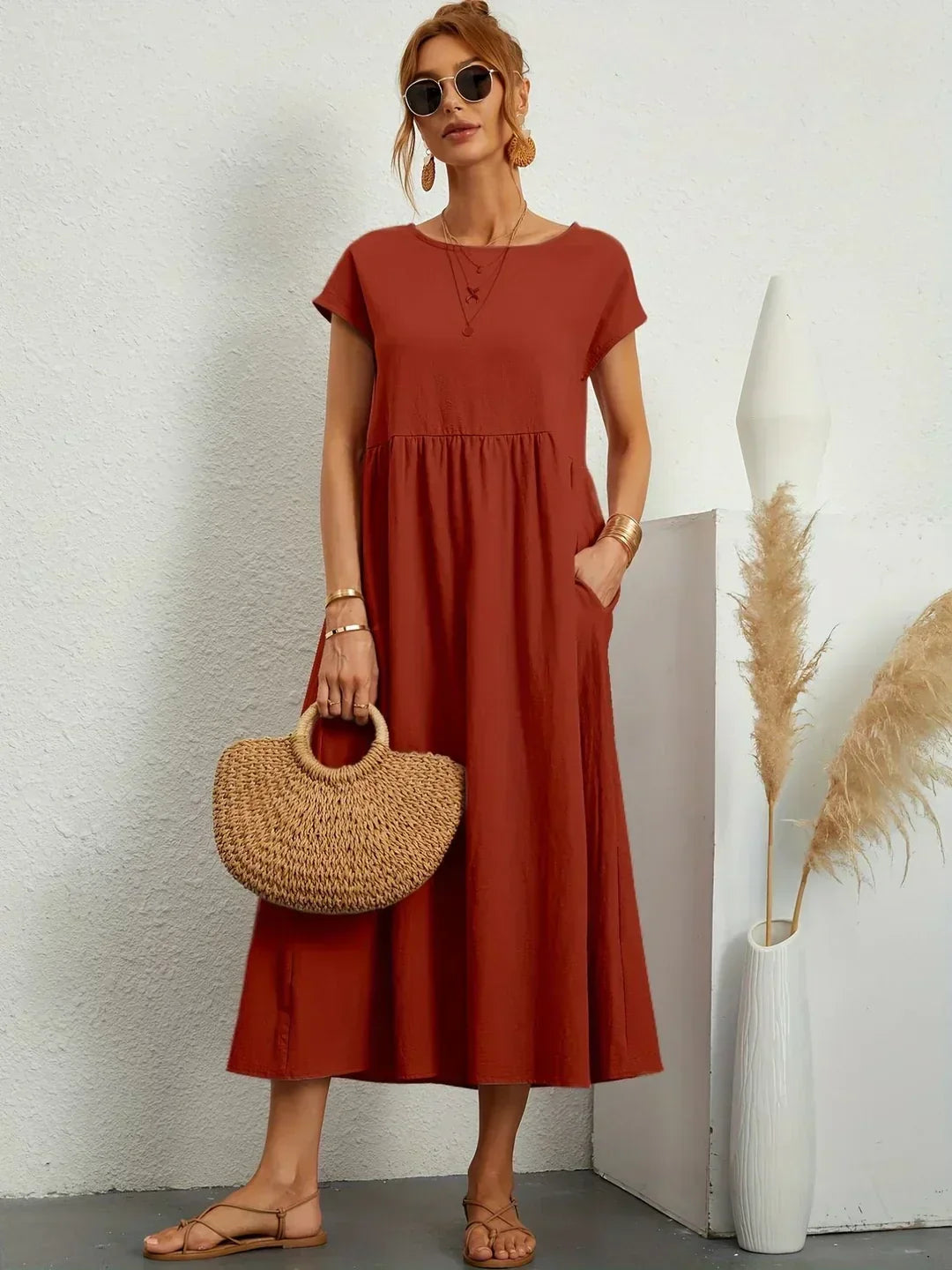 GABRIELLE - Flowing Midi Dress