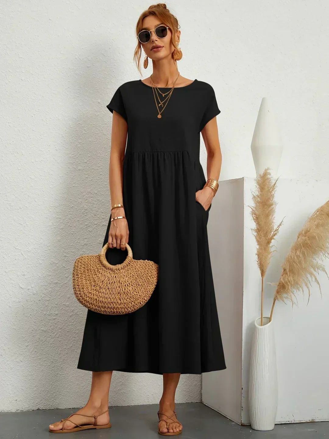 GABRIELLE - Flowing Midi Dress