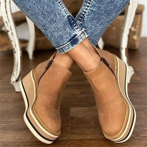 KAMALA - Casual Wedge Ankle Boots
