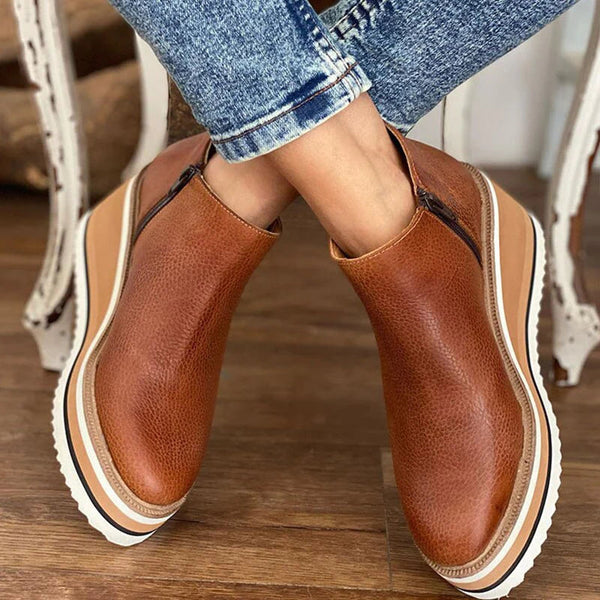 KAMALA - Casual Wedge Ankle Boots