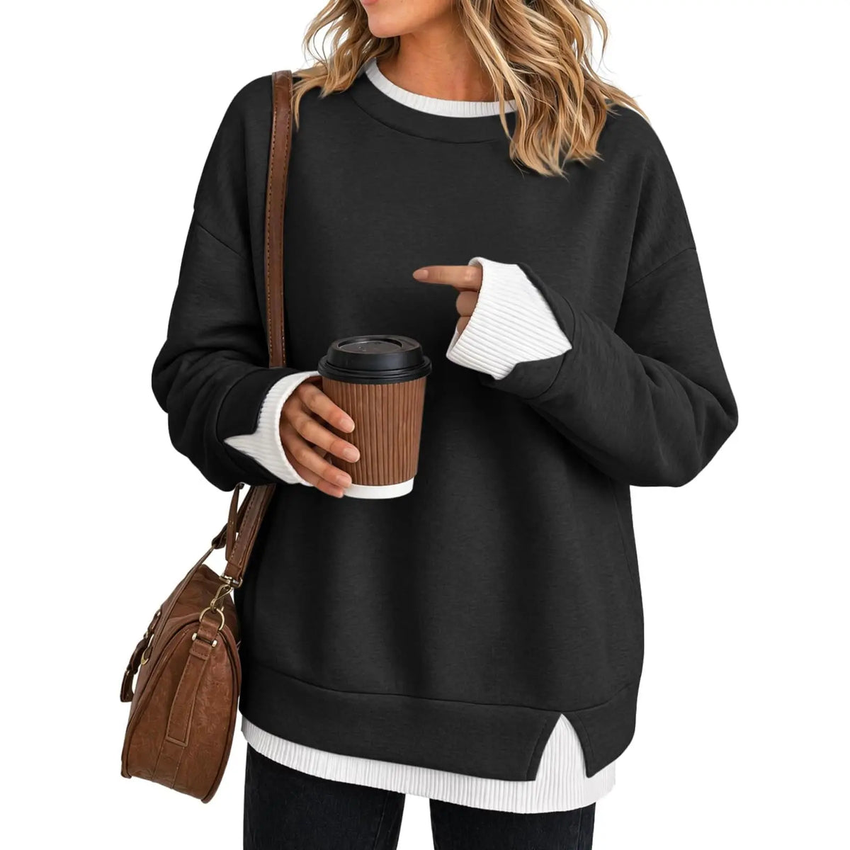 CHARLOTTE - Layered Sweatshirt