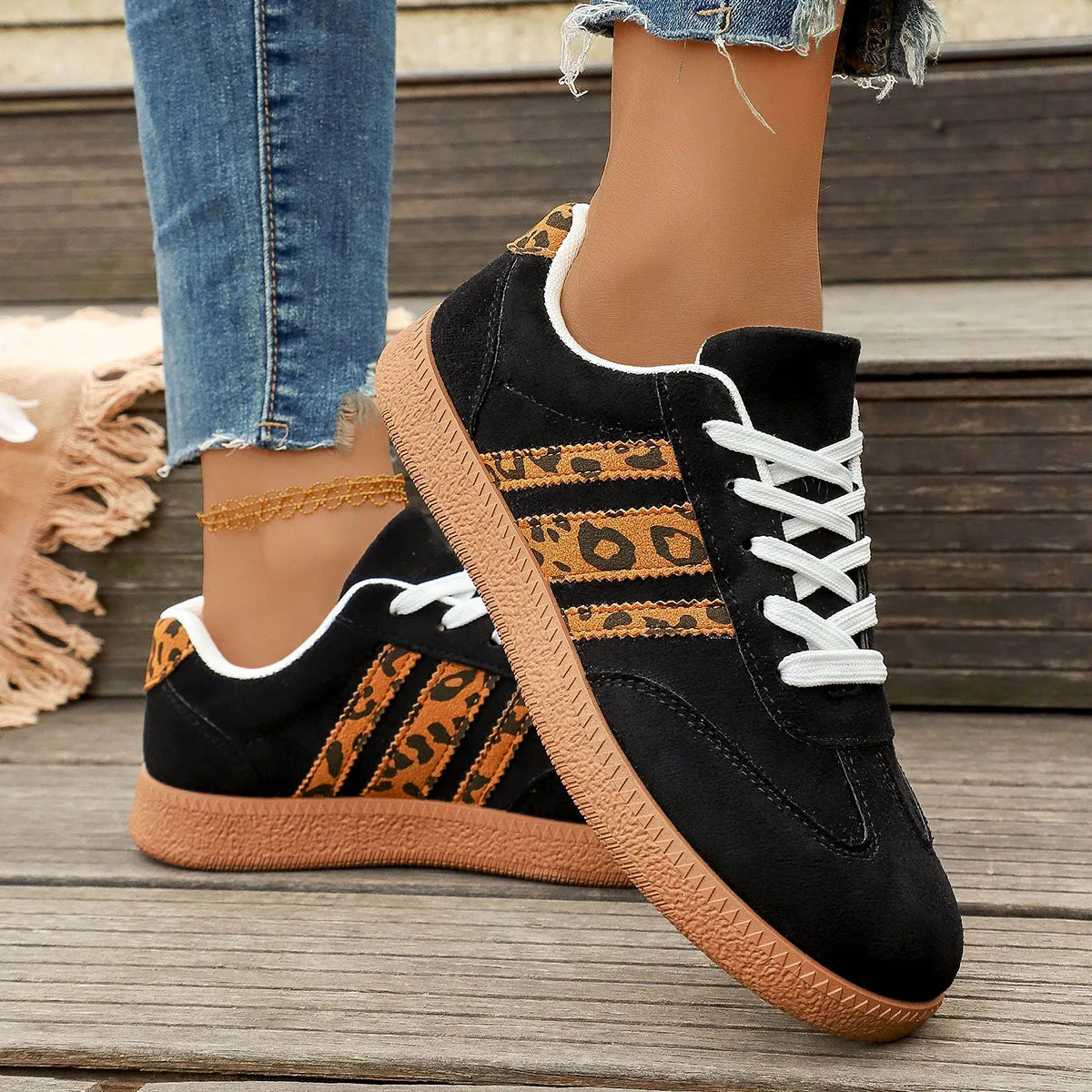 LOLA - Leopard Print Trainers