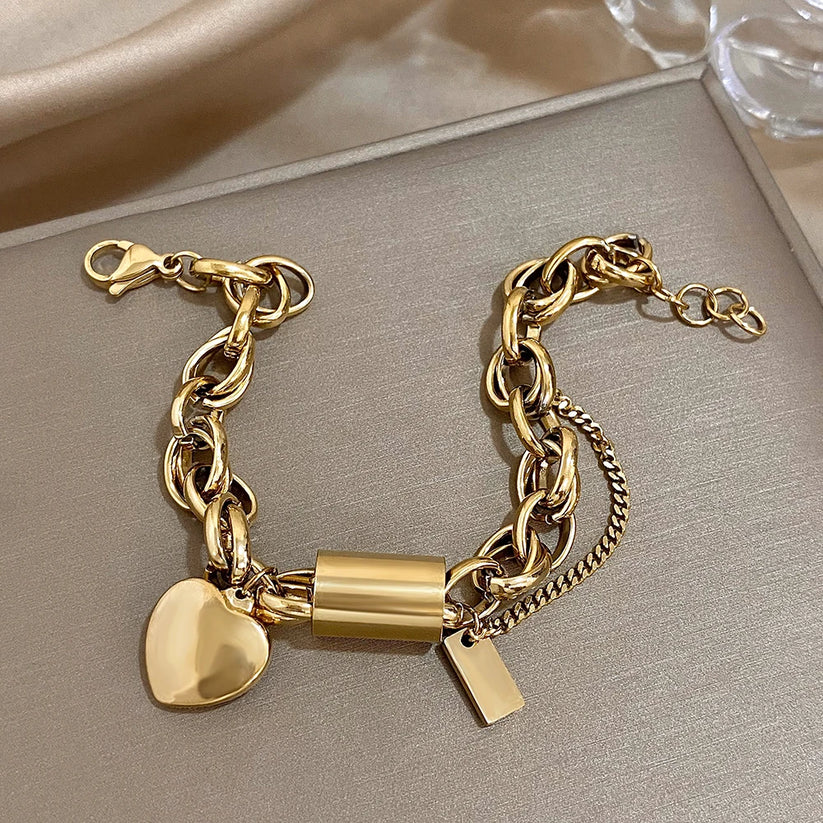WILHELMINA - Chunky Heart Bracelet