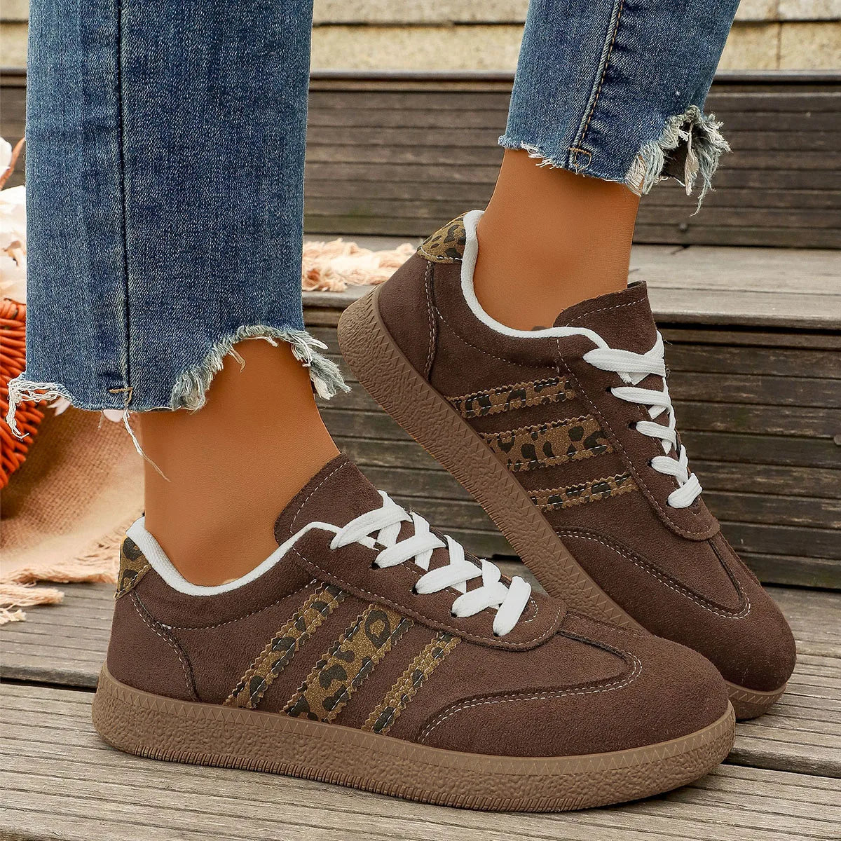 LOLA - Leopard Print Trainers